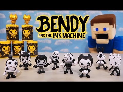 Bendy and the Ink Machine Bacon Soup Can Mini Figures Set Unboxing