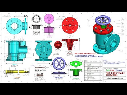 Design of Feed check Valve in Solidworks | Solidworks Exploded View