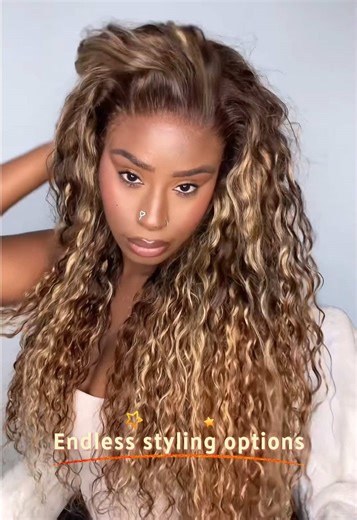 Caramel Brown Glueless Wig: Quick Style