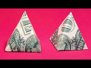 How to fold | Dollar Origami Pyramid | Money Origami