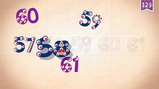 Learn Numbers for Kids - Endless Numbers 61 to 70 英文数字 早教启蒙