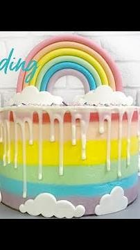 How to make a free standing fondant rainbow topper without dowels