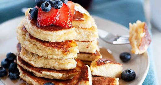 Banana Almond Flour Pancakes with Almond Milk