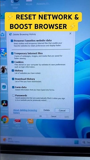 Reset Network & Boost Browser Speed with inetcpl.cpl ⚡ #PCTrick #techtips