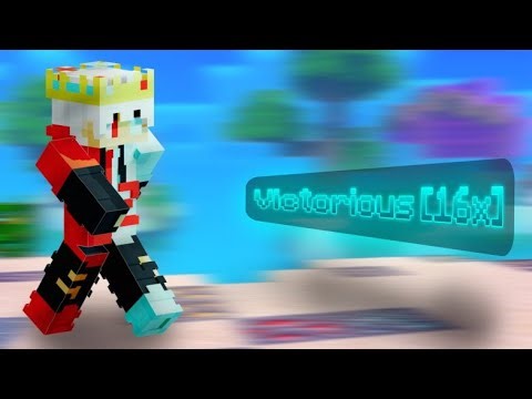 Winning Bedwars 📈 with a RANDOM Texture Pack (Victorious [16x])