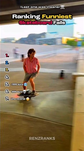 Ranking Funniest Skateboard Fails 😭☠️