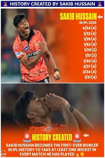 SAKIB HUSSAIN CREATES IPL HISTORY 🔥🏏 | Future Star of Indian Cricket 👑 #ipl2026 #shortsfeed