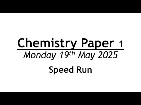 Edexcel GCSE Combined Science Chemistry Paper 1 - Speed Run