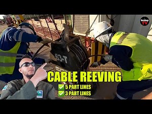 HOW TO REEVE 5 PART LINES ON 3 PULLEY HOOK BLOCK LIEBHERR 100 TONS #liebherr #mobilecrane #rigging
