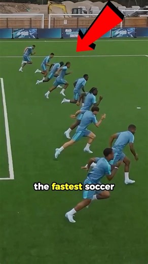 38 KM/H These soccer players are INSANE 🔥 #soccer #viral #shorts