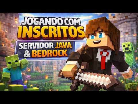 🔴 AO VIVO MINECRAFT COM INSCRITOS! 😱 JAVA & BEDROCK 1.21