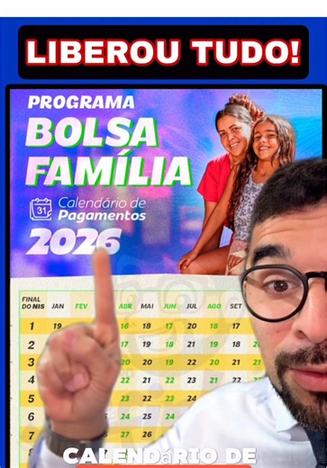 Calendário Oficial do Bolsa Família 2026