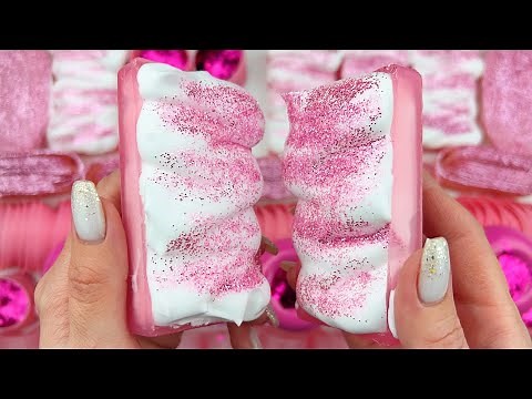 ASMR SOAP★Compilation set★Crushing soap★Cutting soap cubes★FOAM&GLITTER&STARCH★