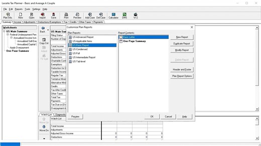 Intuit - Lacerte - Customizing the Lacerte Tax Planner