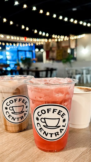 Gabe & Alyssa | drink local coffee on Instagram: "It’s Valentine’s Day at @coffeecentralcc and we got to sample the menu!! 💕 Every drink was delish, but we did have a favorite 🤭 Sad to say we didn’t get to try the Yours Truly Affogato (spiced cherry compote, scoop of vanilla bean ice cream, house espresso, pistachio, cherry powder), so one of you has to do us a huge favor and go try it… report back!!! 🫶🏻 #coffeeshophoppers #coffeecentral #valentinesdaycoffeemenu #drinklocalcoffee"