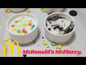 1 Minute *Instant* MCDONALD'S McFlurry।Softy Icecream Recipe🍦 3 Ingredients Only! No Machine!