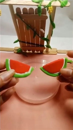 Mini Watermelon Clay 🍉 Tutorial!