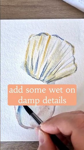 How to Paint Watercolour Shells 🐚 Easy Beginner Tutorial (Relaxing Sketchbook)