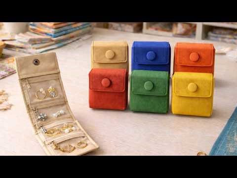 I sew Jewelry bag from scrap fabric in 5 minutes! 🎁 DIY gift idea