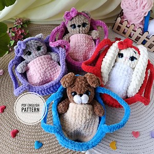 Pets PDF Crochet Pattern: Amigurumi Kitty, Bear, Bunny & Puppy (digital Tutorial) - Etsy