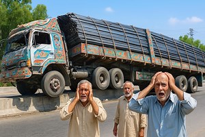430K views · 3.9K reactions | Drowsy Driver Causes 3 AM Heavy Truck Trailers Accident  | PAK_AutoWheels | Facebook