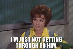 I'm just not getting through to him.