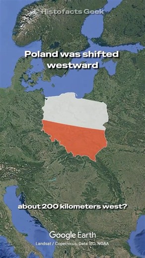 Poland was shifted westward #shorts #history #worldwar2