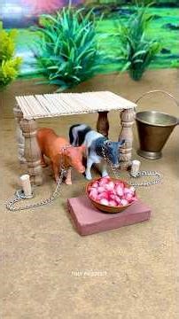 Mini cow shed roof making diy tractor video mini project ideas #400