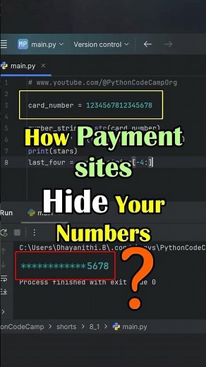 Mask Phone & Card Numbers with Stars Using Python in 60 Seconds!
