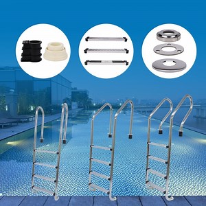 [Hot Item] Easy Installation 2/3/4/5 Steps Diameter 42mm Swimming Pool Equipment Stainless Steel Swimming Pool Ladder