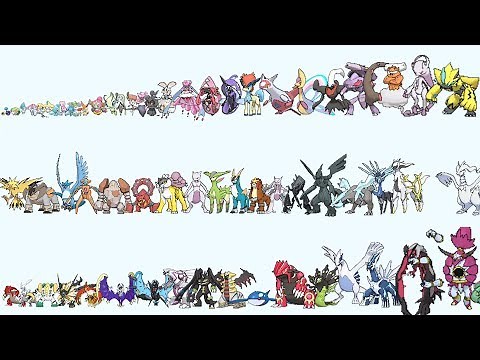 All Legendary & Mythical Pokemon From Smallest to Biggest