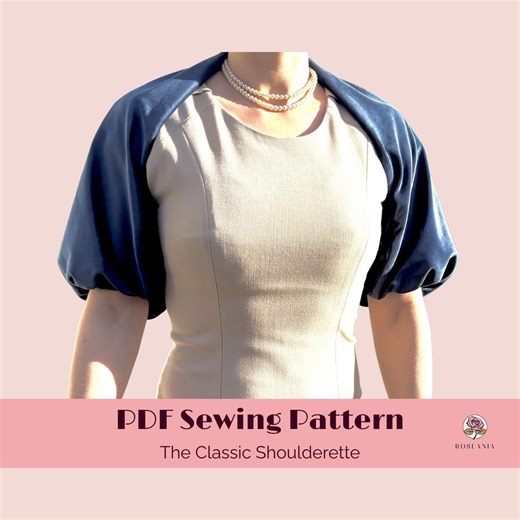 Velvet Capelet Sewing Pattern (PDF) - Beginner Friendly Short Shoulder Cape | Vintage 1950s Shoulderette - Etsy