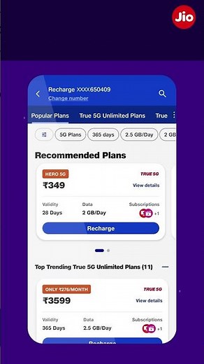 How to recharge with Zero convenience fee using the MyJio app