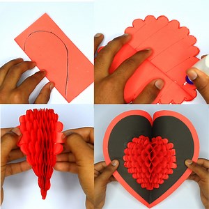 353K views · 196 reactions | To Make Beautiful hart love crafts from using simple paper | Bright Art and Crafts | Facebook