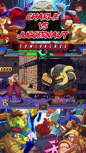 CHARLIE destroys JUGGERNAUT in X-Men vs Street Fighter 👓🔴