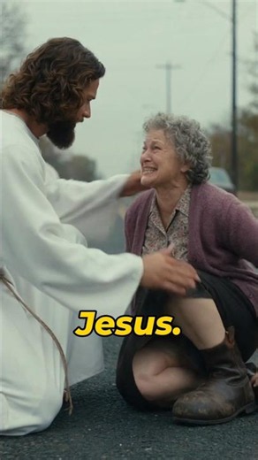 old lady suffering from pain jesus heal her pain