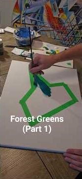 Paint this ABSTRACT LANDSCAPE with Tape - #abstractart #acrylicpainting #learntopaint