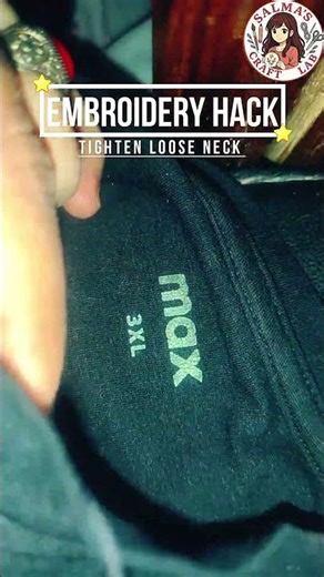 Fix Loose Neck👗| Easy Clothing Hack #hack #embroidery #tightening #loose #neck #diy #easy #tricks