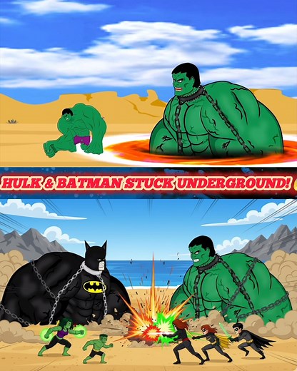 68K views · 1.2K reactions | Hulk & Batman Stuck Underground – Clash of Legends #hulkvsbatman #undergroundbattle #SuperheroShowdown #marvelvsdc #EpicFightScene #SuperheroAnimation #batmanvshulk #ActionHeroes #SuperHeroClash #superheroepisode #superherotrap | Toons Forever | Facebook