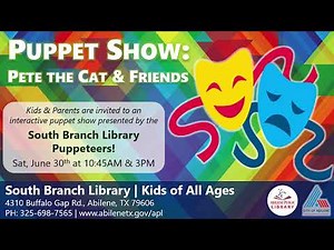 Puppet Show: Pete the Cat & His Four Groovy Buttons