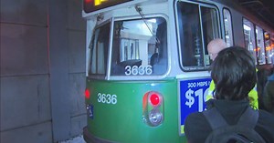 Riders excited to ride first MBTA trains from Medford-Tufts MBTA station