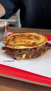 Someone cooked here 👉🍔 Never heard of a Crust Burger? That ends today. Nicole shares all the tips and tricks she learned at the Food & Wine Classic Charleston for this perfect sandwich, coined by the cooking wizard, Chef Sean Brock. We’ll take this over a regular smash burger any day! 🤌 2 teaspoons softened butter 1 potato hamburger bun 2 ounces 70% lean ground beef salt and freshly ground black pepper to taste 1 very thin slice onion 1 slice American cheese, such as Kraft Deluxe® American ch