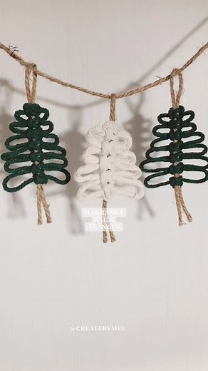 Makramee Baum Anhänger DIY Tutorial für Weihnachten