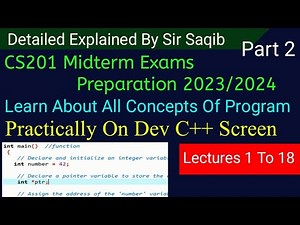 cs201 midterm preparation 2024 || cs201 midterm preparation 2024 subjective part | CS201 Midterm