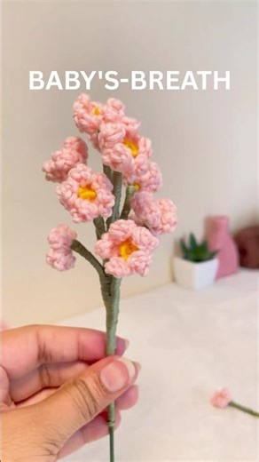 How to Crochet a Baby’s Breath Flower 🌸 Easy Crochet for Beginners #shorts #crochettutorial