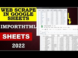 Web Scrape in Google Sheets: IMPORTHTML | How to import data from web to Google sheet