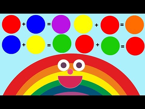 Color Mixing for Kids | Red + Blue=Purple (红色+蓝色=紫色) | 颜色混合( 中英文)