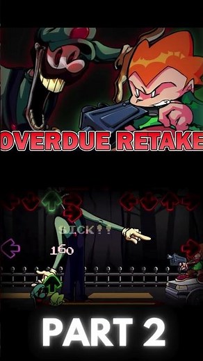 FNF MARIO MADNESS V2 / Overdue Retake Remix PART 2 [Playable] (friday night funkin) #shorts