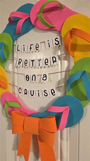 Flip Flop Cruise Wreath: Life is Better on a Cruise Cabin Door Decoration - Etsy