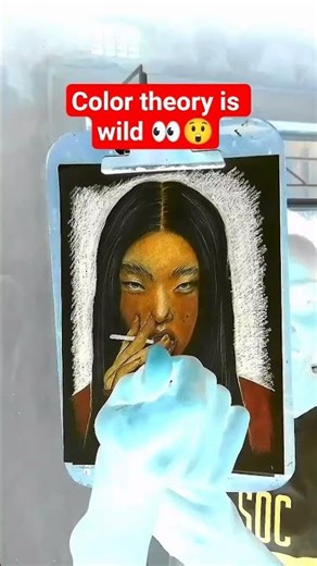 color theory is wild 👀😲🔥 #art #trendingshorts #shortsfeed #inverted